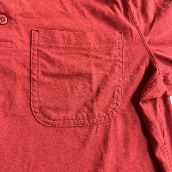 Duluth Trading Henley Relaxed Fit Long Tail Mens Size Large Long SLeeve Red - Picture 7 of 9